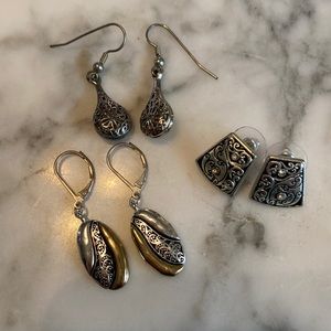 Bundle of Three Pair Earrings